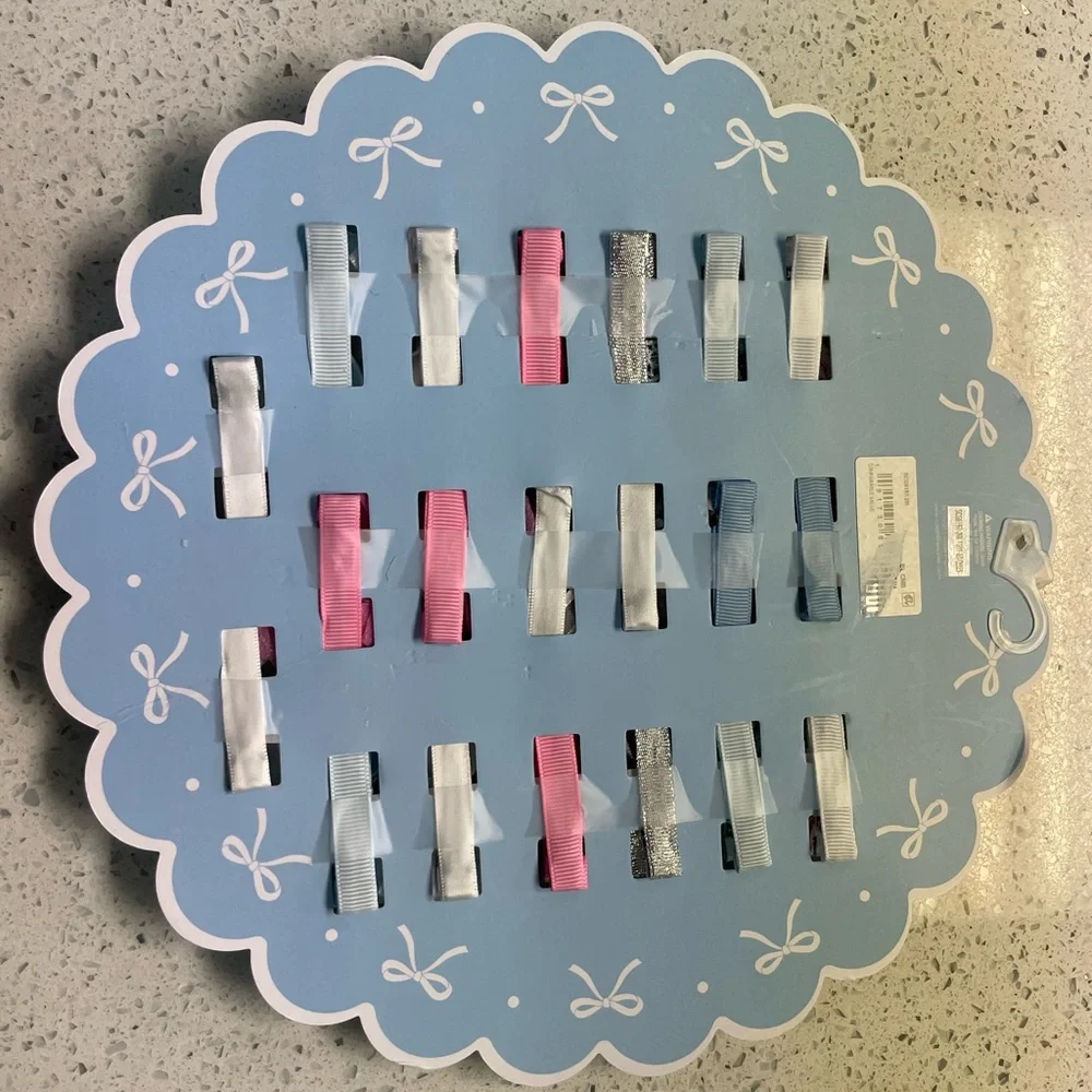 [Nordstrom] Capelli 20 piece Hair Bow Set in Pink, Blue, and Silver
